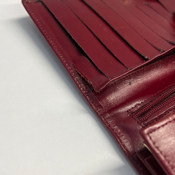 Vintage Buxton Burgundy Cowhide Leather | Mercari Red Leather Vintage Long Clutch Bifold Clutch Wallet